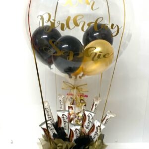 Black & Gold Galaxy Balloon Surprise